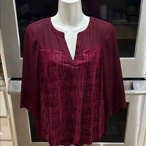 Investments Deep Burgundy Blouse